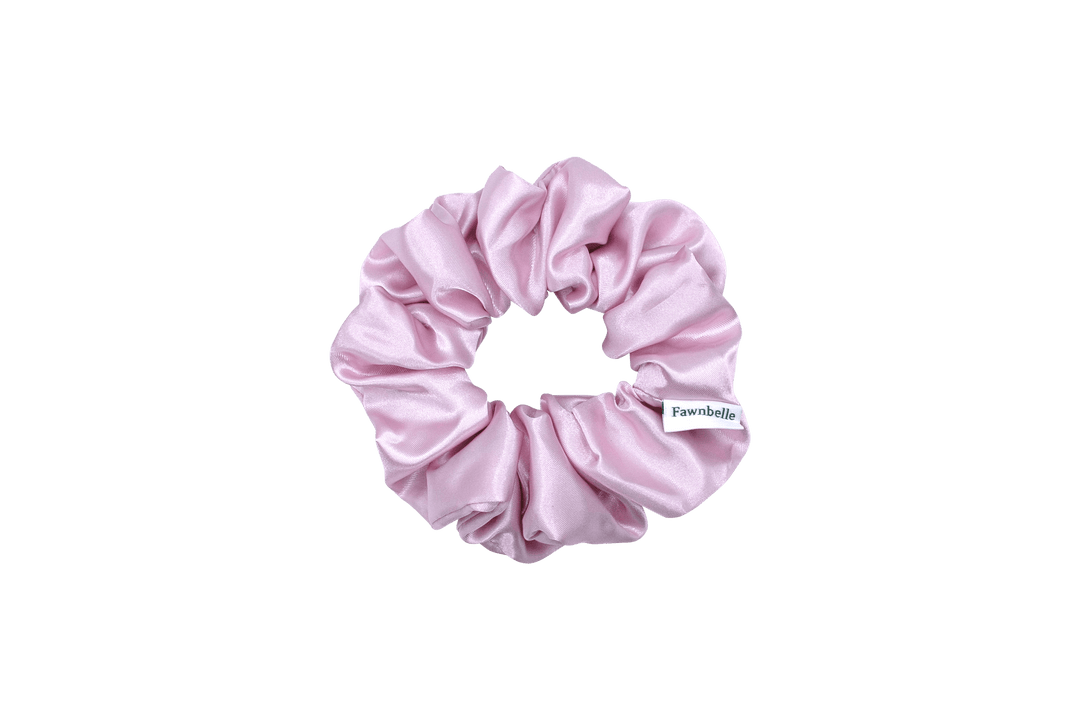 Pink scrunchie satin