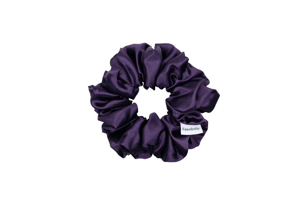 Purple scrunchie satin